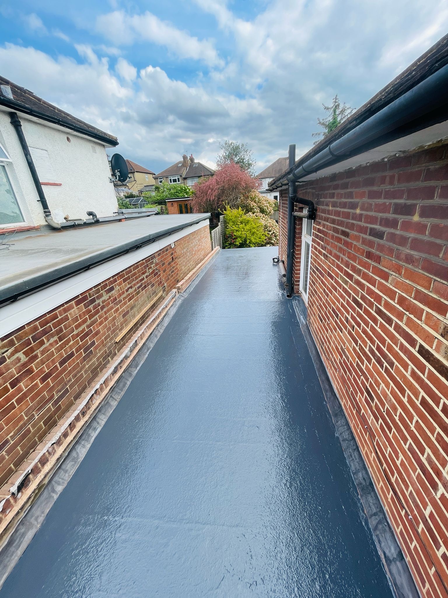 After - completed GRP flat roof