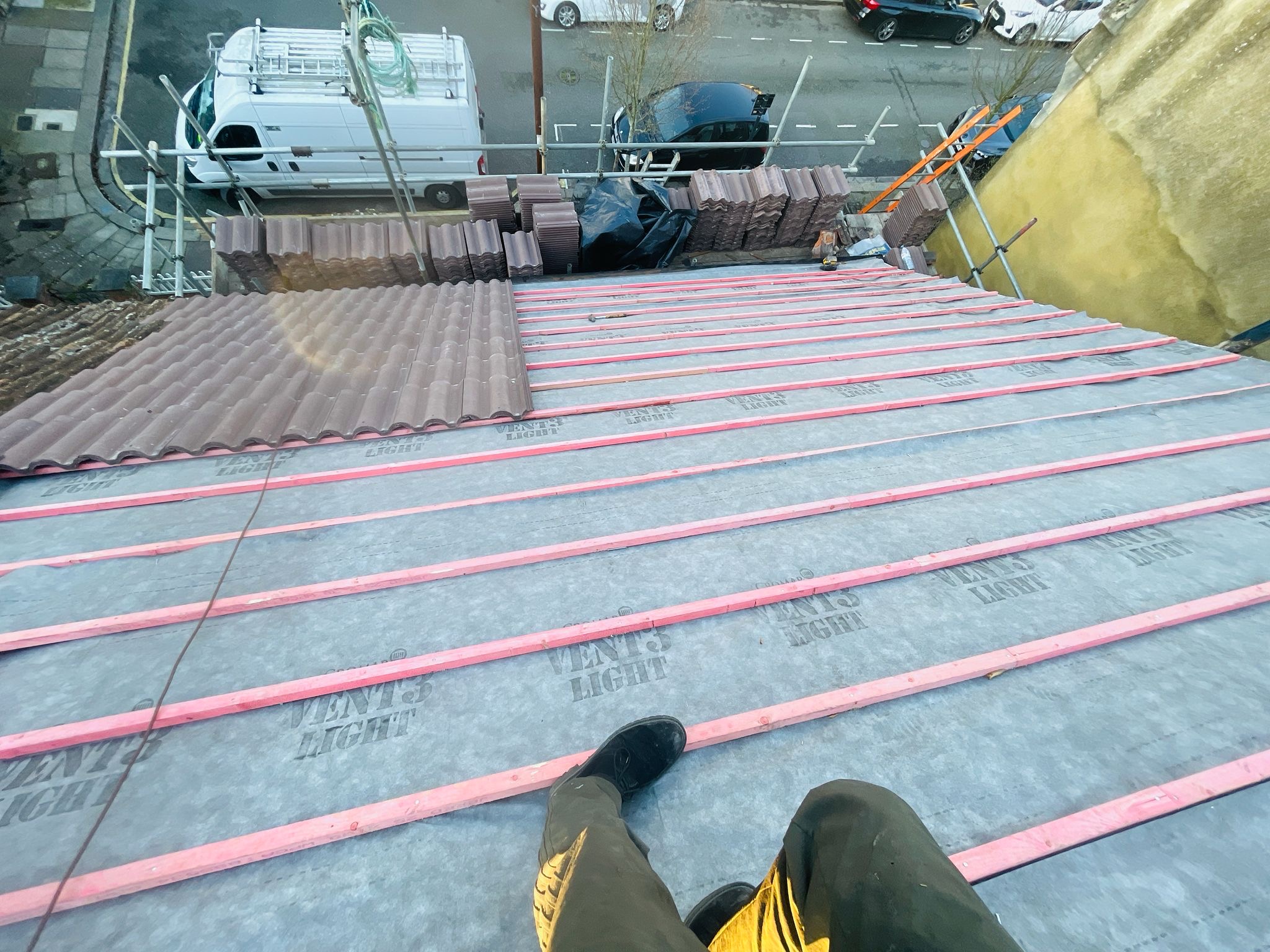 Roof Tiling in Progress